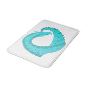 Verdigris hartdraak op wit badmat (Gekanteld)