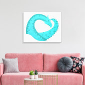 Verdigris hartdraak op wit canvas afdruk (Insitu (Woonkamer))