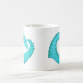 Verdigris hartdraak op wit koffiemok (Center)