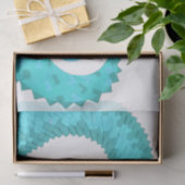 Verdigris hartdraak op wit tissuepapier (Geschenk)