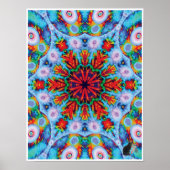 Verdigris Kinetic Collage Kaleidoscope Poster (Voorkant)