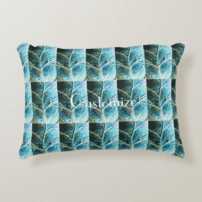 Verdigris koperen blad Thunder_Cove Accent Kussen (Voorkant)