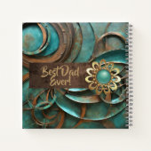 Verdigris Metal Art voor papa Notitieboek (Achterkant)