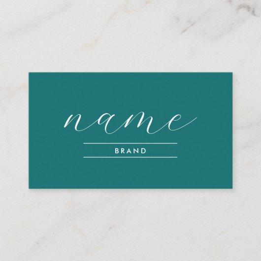 Verdigris | Minimale Elegant Trendy QR-code Visitekaartje (Voorkant)