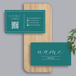 Verdigris | Minimale Elegant Trendy QR-code Visitekaartje