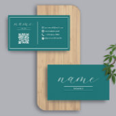 Verdigris | Minimale Elegant Trendy QR-code Visitekaartje