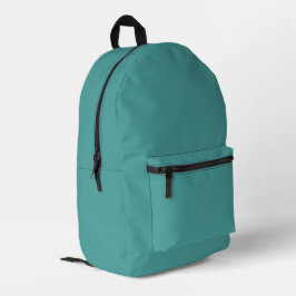 Verdigris Solid Plain Color Bedrukte Rugzak