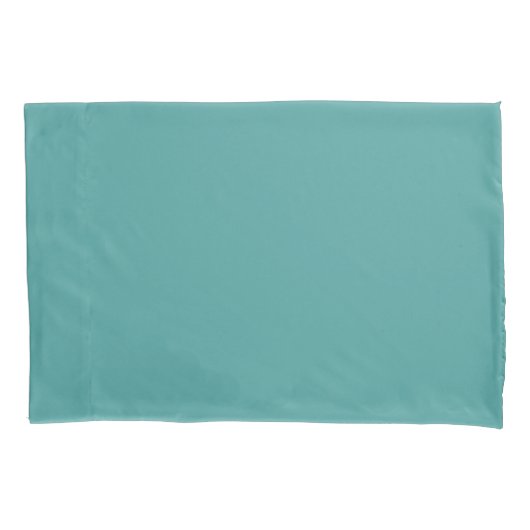 Verdigris Solid Plain Color Kussensloop (Voorkant)