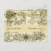  Verdigris Unicorn Bewaar de datum Aankondigingskaart (Voorkant)