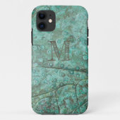 Verdigris Verdigris Bronze - Aangepast monogram Case-Mate iPhone Case (Achterkant)