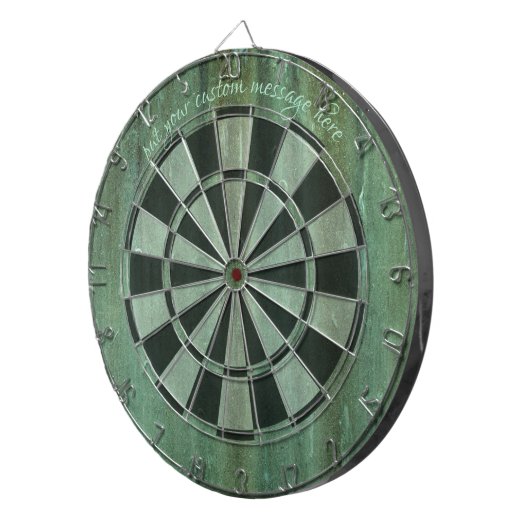Verdigris Weathered Bronze Kijk Dartbord (Voorkant Rechts)