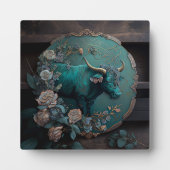 Verdigris Zodiac Taurus Metal Art Fotoplaat (Voorkant)