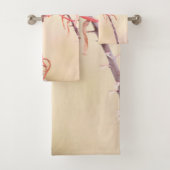 Verdin doorgesneden op de penstomen bad handdoek (Insitu)