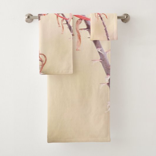 Verdin doorgesneden op de penstomen bad handdoek (Insitu)