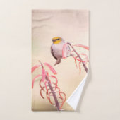 Verdin doorgesneden op de penstomen bad handdoek (Handdoek)