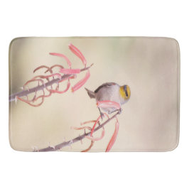 Verdin doorgesneden op penstemon badmat