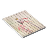 Verdin doorgesneden op penstemon notitieblok (Schuin)