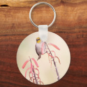 Verdin doorgesneden op penstemon sleutelhanger (Voorkant)
