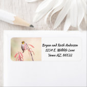 Verdin op penstemon etiket (Insitu)