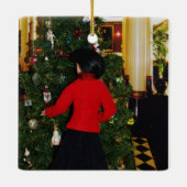 Verdi's kerst bij The Driskill, Austin, Texas Keramisch Ornament (Achterkant)