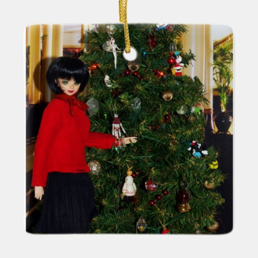 Verdi's kerst bij The Driskill, Austin, Texas Keramisch Ornament (Voorkant)