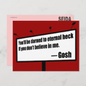 Verdomd naar Eternal Heck grappig briefkaart (Voorkant / Achterkant)