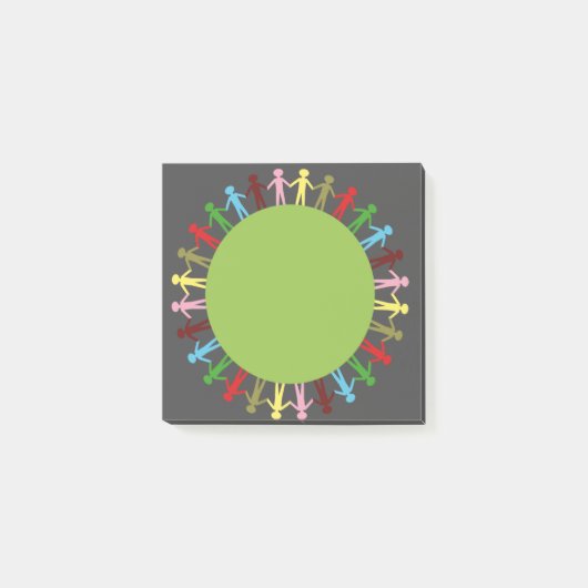 Verdomd over de hele wereld, kleurrijke meisjes post-it® notes (Voorkant)