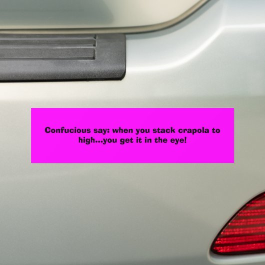 Verdomd zeg: Bumpersticker (Op auto)