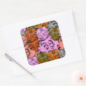 Verdomde Afbeeldingen van katten, stuitend Vierkante Sticker (Envelop)