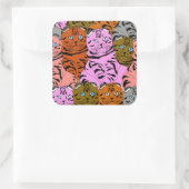 Verdomde Afbeeldingen van katten, stuitend Vierkante Sticker (Tas)