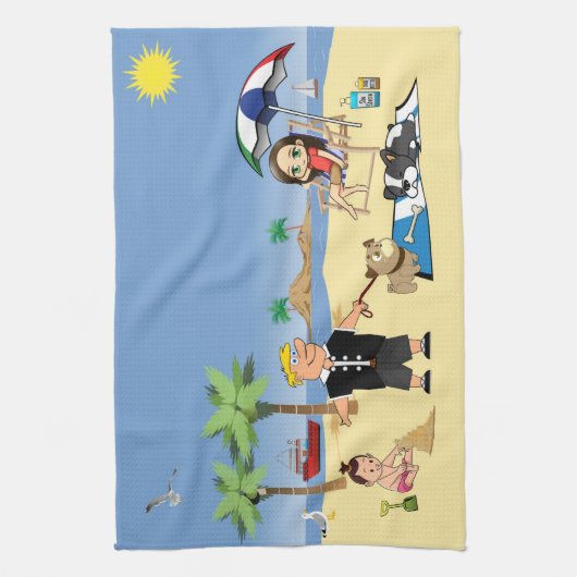 Verdomde Beachy Theedoek (Verticaal)