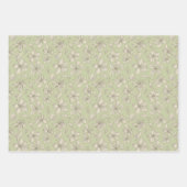 Verdomde bloesems op Olijfgroen - naadloos patroon Inpakpapier Vel (Voorkant 2)