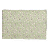 Verdomde bloesems op Olijfgroen - naadloos patroon Kussensloop (Achterkant)