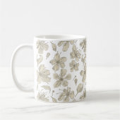 Verdomde bloesems transparant - naadloos patroon. koffiemok (Links)