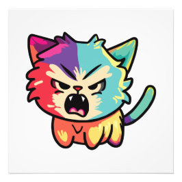 Verdomde boze kat die sust. foto afdruk