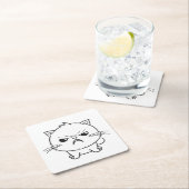 Verdomde boze kat die sust. kartonnen onderzetters (Insitu)