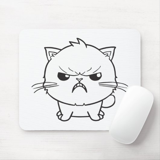 Verdomde boze kat die sust. muismat (Met muis)