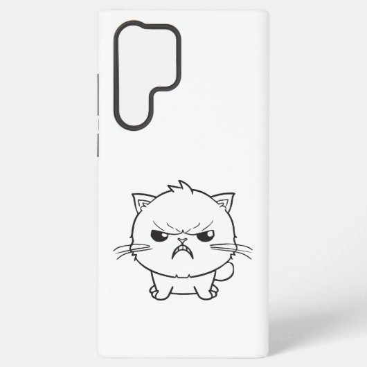 Verdomde boze kat die sust. samsung galaxy hoesje (Achterkant)