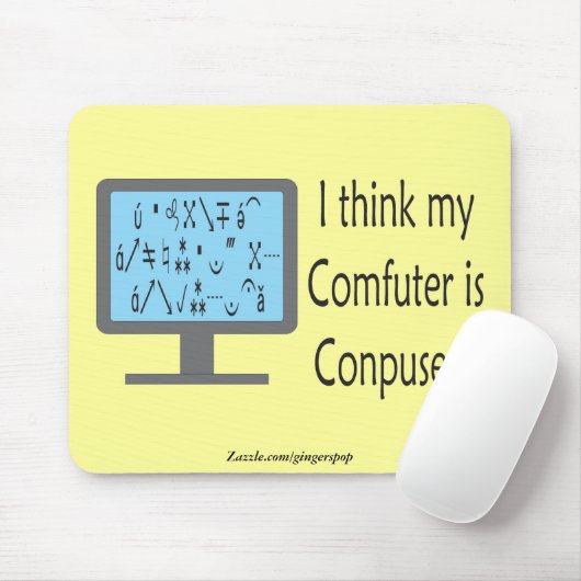 Verdomde Comfuter! Mousepad Muismat (Met muis)