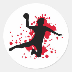 verdomde handbal dodgeball ronde sticker
