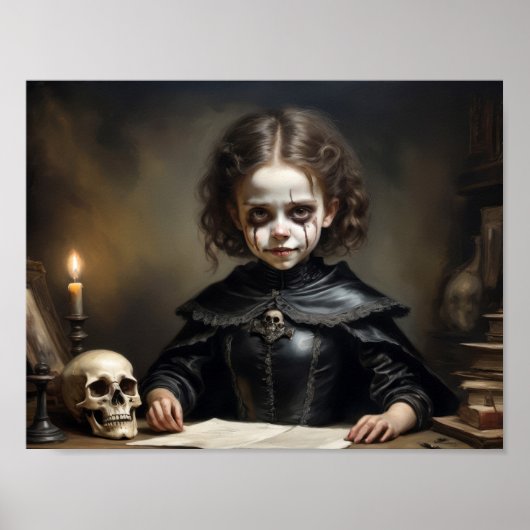 Verdomde heks kind van schedels in Victoriaans jur Poster (Voorkant)
