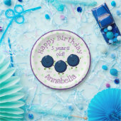 Verdomde illustratie van de cartoon van bosbessen papieren bordje (Feest)