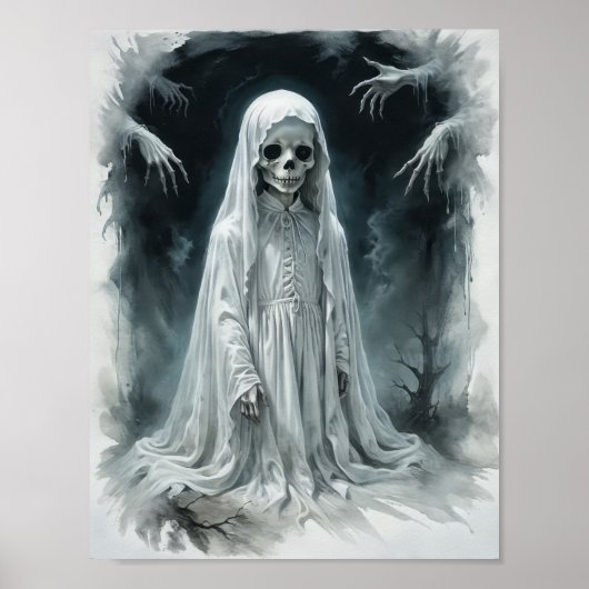 Verdomde kinderskelet spook poster (Voorkant)