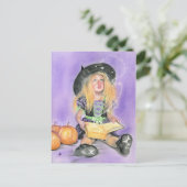 Verdomde kleine heks spreekt briefkaart (Staand voorkant)