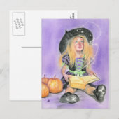 Verdomde kleine heks spreekt briefkaart (Voorkant / Achterkant)