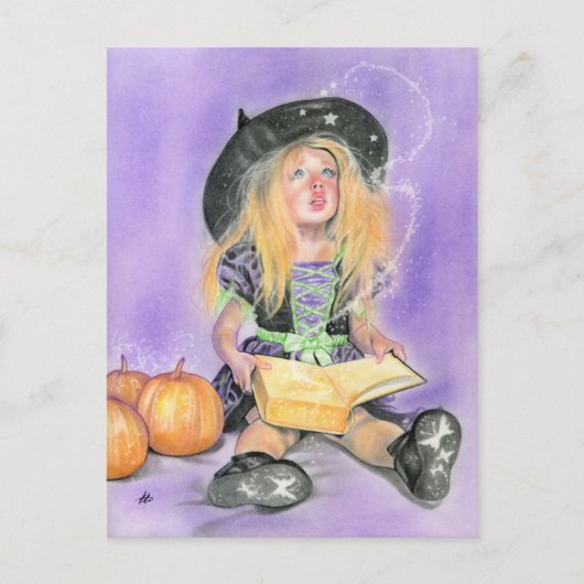 Verdomde kleine heks spreekt briefkaart (Voorkant)