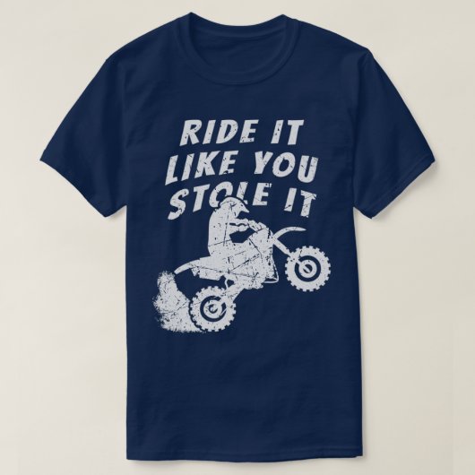 Verdomde ride alsof je het vuile bike Mot tegenhou T-shirt (Design voorkant)