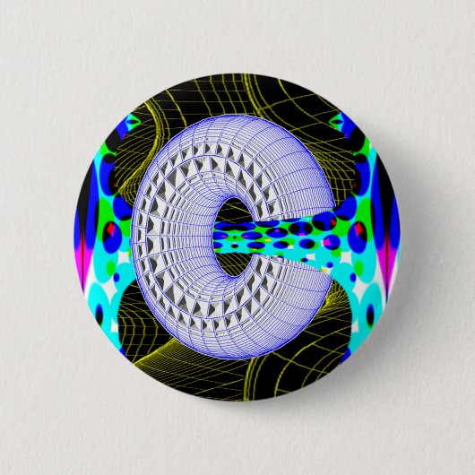 Verdomde wilde knop ronde button 5,7 cm (Voorkant)