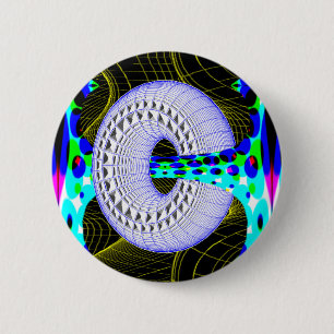 Verdomde wilde knop ronde button 5,7 cm