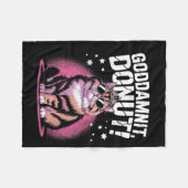 Verdomme Donut Grappige Prinses Kat Bril Fleece Deken (Voorkant (Horizontaal))